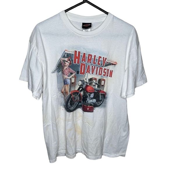 Harley Davidson Biker Girl T Shirt Large - Picture 1 of 4